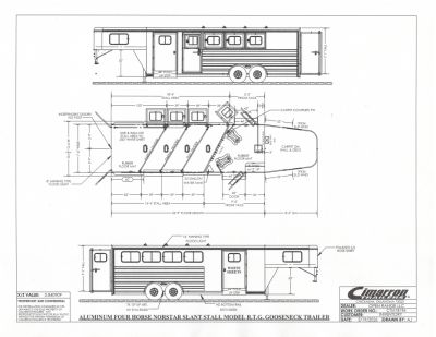 New 2027 Cimarron Trailers Norstar 4 Horse Slant RTG Horse Trailer