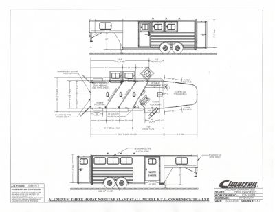 New 2027 Cimarron Trailers 3 Horse Norstar RTG Slant Horse Trailer