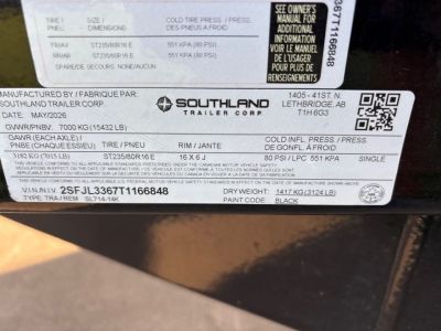 New 2026 SOUTHLAND TRAILER CORP. SL714-14K Dump Trailer