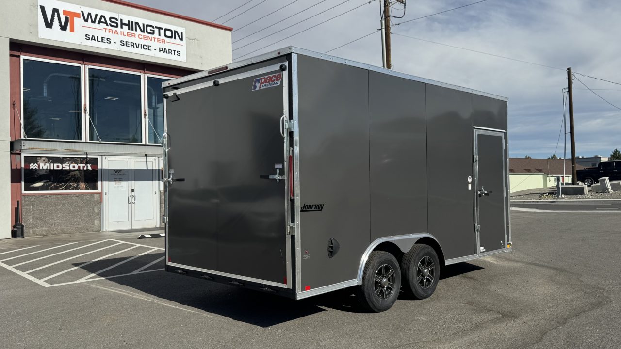 New 2026 Pace American 8.5x16 journey SE Flat top v-nose 10K Car Hauler Trailer