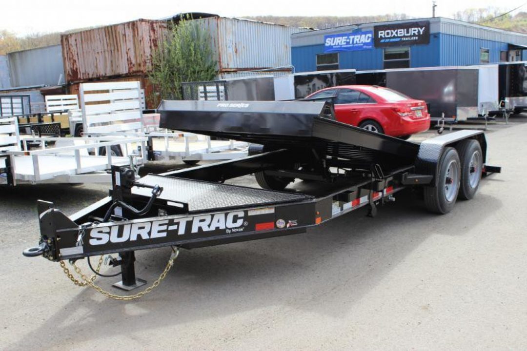 New Sure-Trac 7x18 17.6K Pro Series Tilt Bed Equipment Trailer
