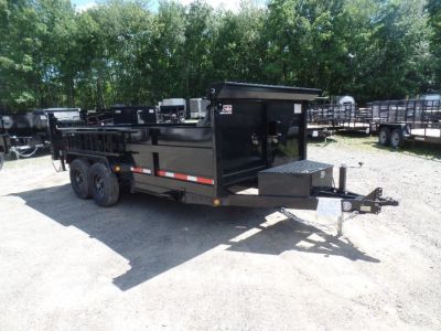 New 2027 Quality Steel and Aluminum 7x16 with 2 ft. high sides Dump Trailer