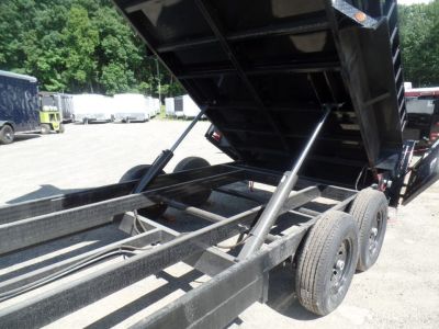 New 2027 Quality Steel and Aluminum 7x16 with 2 ft. high sides Dump Trailer