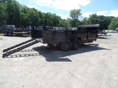 New 2027 Quality Steel and Aluminum 7x16 with 2 ft. high sides Dump Trailer