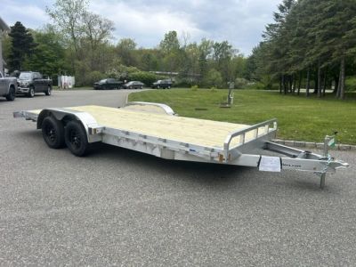 New 2027 ALCOM ECO 7X16 Aluminum Frame Wood Deck Car Hauler