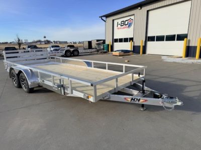 New 2026 H&H Aluminum 82 x20' 7k Rail Side Utility Trailer