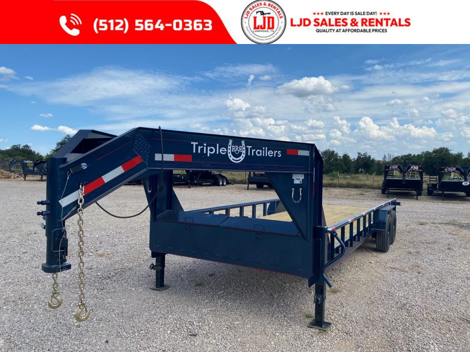New 2026 Triple R - 24' Gooseneeck Equipment Trailer - 14 Ply Tires