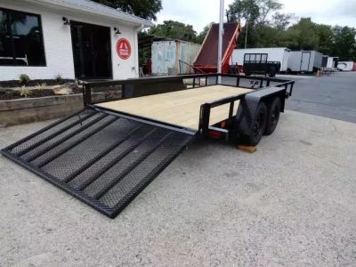 New 2027 Currahee 76'x14' Landscape, Removable Ramp Gate, 14" Open Sides