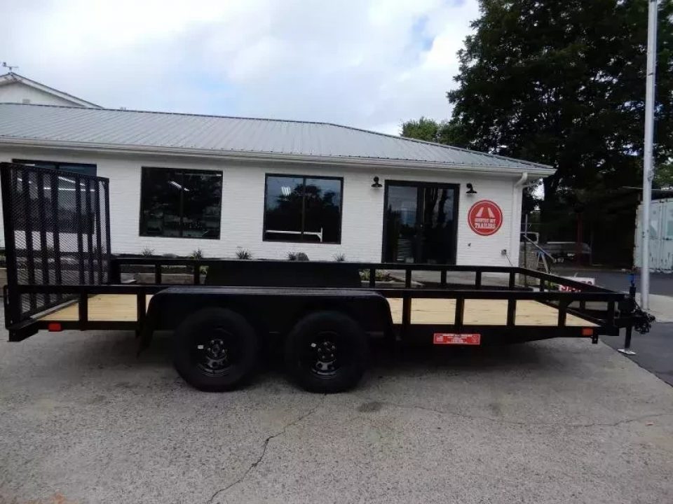 New 2027 Currahee 76x16' Landscape, 2-3500# Axles, Removable Ramp Gate