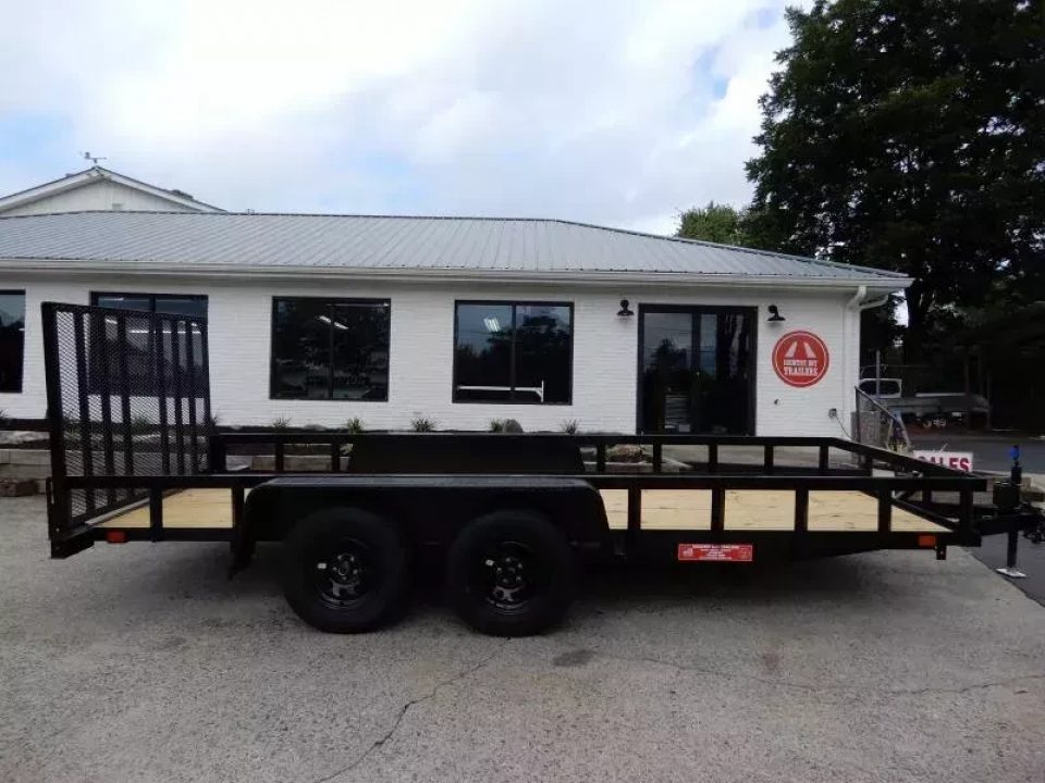 New 2027 Currahee 76x16' Landscape, 2-3500# Axles, Removable Ramp Gate