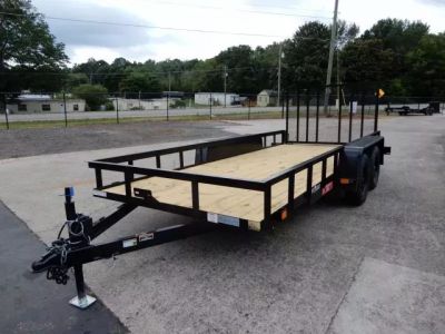 New 2027 Currahee 76x16' Landscape, 2-3500# Axles, Removable Ramp Gate