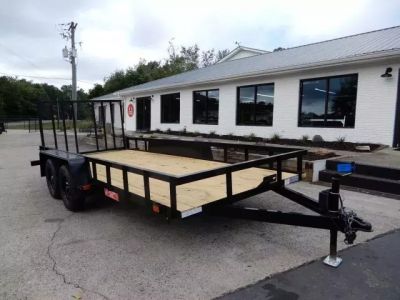New 2027 Currahee 76x16' Landscape, 2-3500# Axles, Removable Ramp Gate
