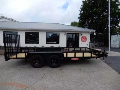 New 2027 Currahee 76x16' Landscape, 2-3500# Axles, Removable Ramp Gate