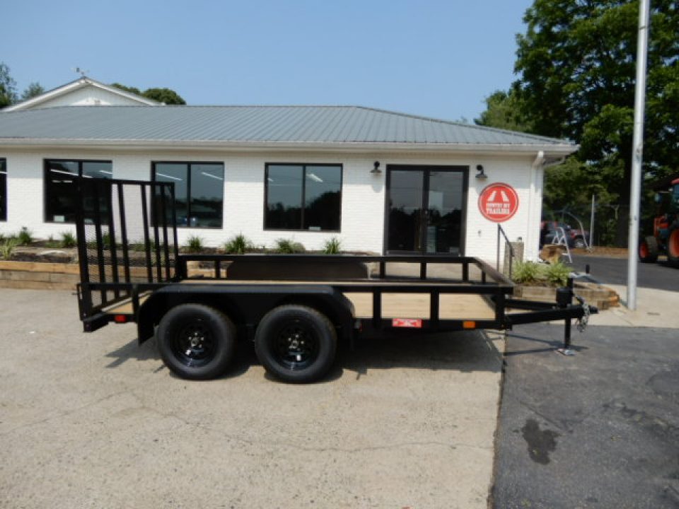 New 2027 Currahee 76x12' Landscape, 2-3500# Axles, Removable Ramp Gate
