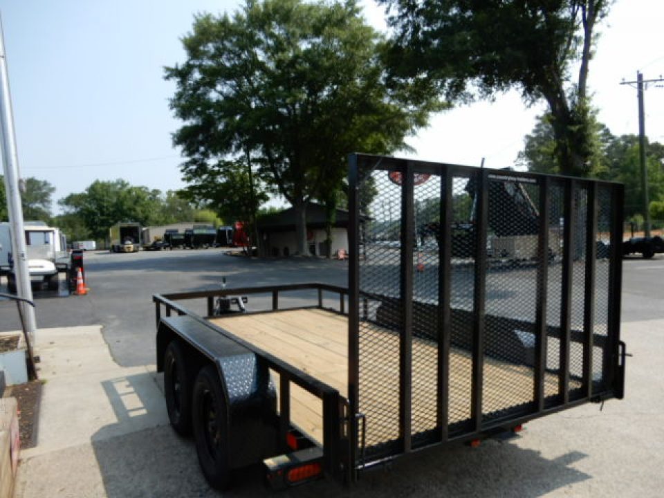 New 2027 Currahee 76x12' Landscape, 2-3500# Axles, Removable Ramp Gate