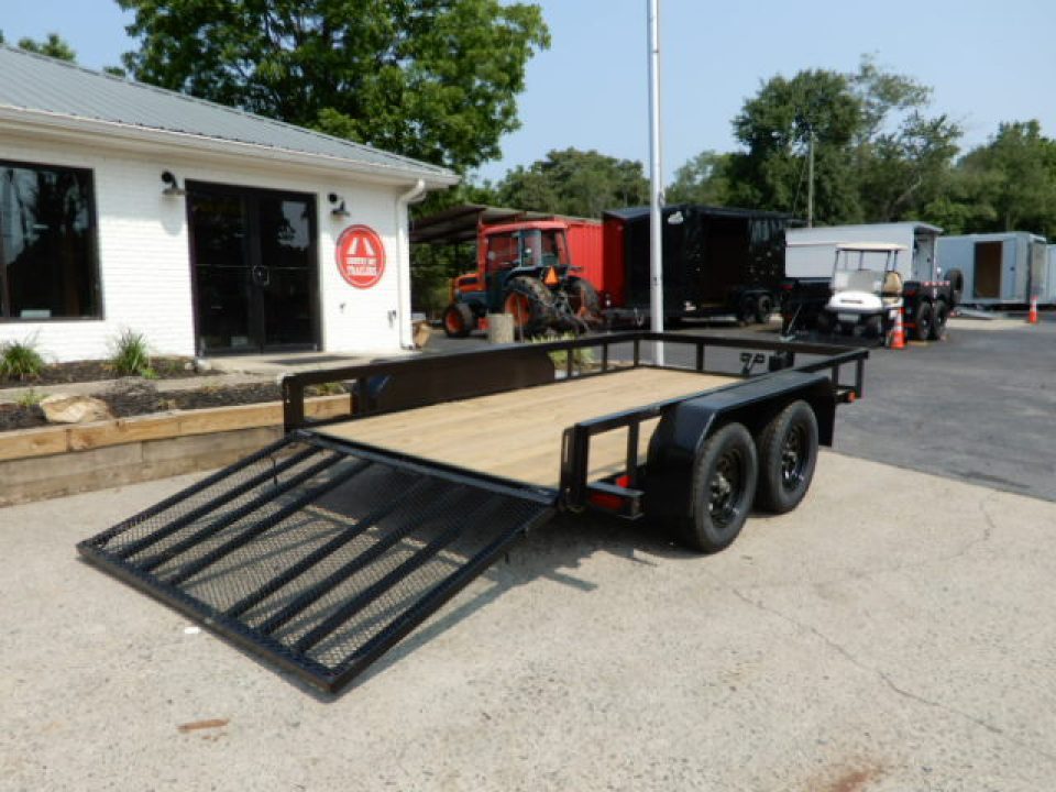 New 2027 Currahee 76x12' Landscape, 2-3500# Axles, Removable Ramp Gate
