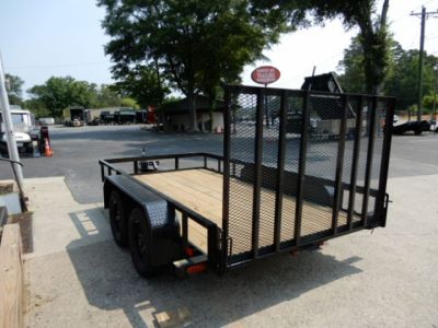 New 2027 Currahee 76x12' Landscape, 2-3500# Axles, Removable Ramp Gate
