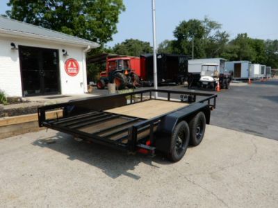 New 2027 Currahee 76x12' Landscape, 2-3500# Axles, Removable Ramp Gate