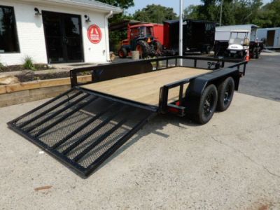 New 2027 Currahee 76x12' Landscape, 2-3500# Axles, Removable Ramp Gate