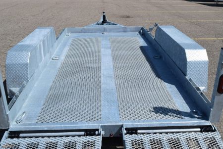 New BND 6x12 GALVANIZED SCISSOR LIFT TRAILER w/ 5200LB AXLES