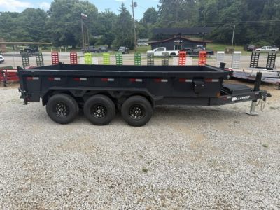 New Hillcrest Dump 7x16 21,000 GVWR 2' BP W/ Hyd Jack &HD Tube Ramps
