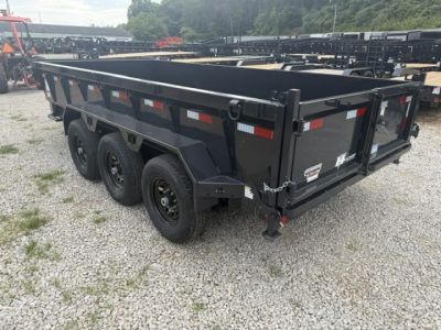 New Hillcrest Dump 7x16 21,000 GVWR 2' BP W/ Hyd Jack &HD Tube Ramps