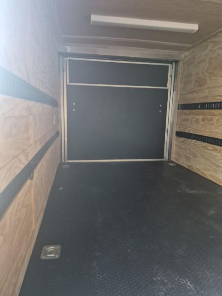 Consignment 2025 Hook and Line 7x14 White Enclosed Cargo Trailer – A/C | 30 Amp | E-Track | Motorcycle Chock Cargo / Enclosed Trailer