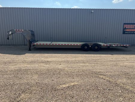 New 2026 Midsota 32' Gooseneck Hydraulic Tail Equipment Trailer
