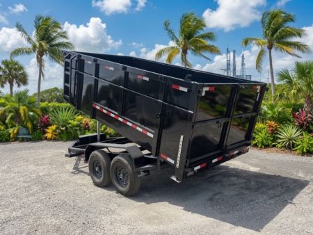 New 7x14 Dump Trailer | 14K GVWR | 4' Steel Sides | Heavy-Duty Dump Trailer