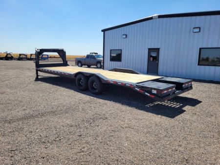 New 2027 Buckshot 102"x30' Gooseneck Equipment/Car Trailer
