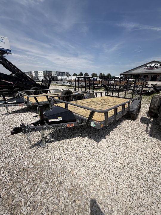 New 2027 RAWMAXX UTX1483BP3.5K Utility Trailer 83X14 SA STRAIGHT DECK (GVW:3500) SHADOW GRAY