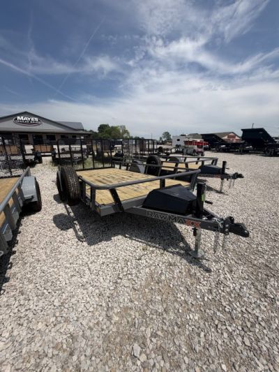 New 2027 RAWMAXX UTX1483BP3.5K Utility Trailer 83X14 SA STRAIGHT DECK (GVW:3500) SHADOW GRAY