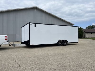 New 2027 Ameralite 8.5' x 24' + 20  V-Front w/ 110V Electrical & Black Out Package Enclosed Car Hauler