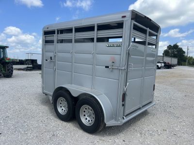 New 2026 Calico Trailers 2 HORSE SLANT Stock / Stock Combo Trailer