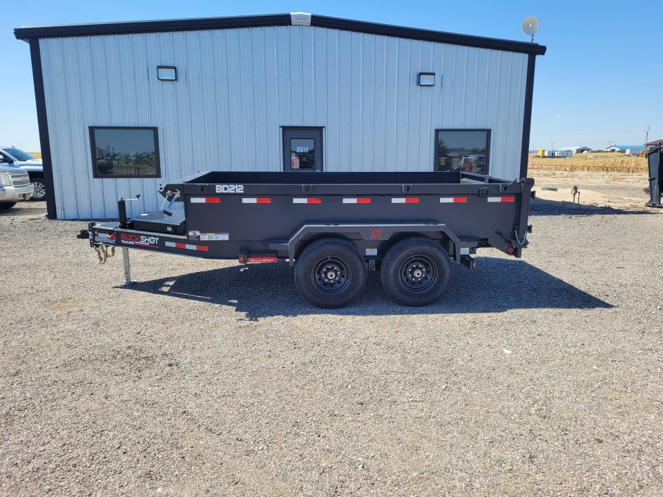 New 2026 Buckshot 83"x12' BD Dump Trailer W/2' Sides