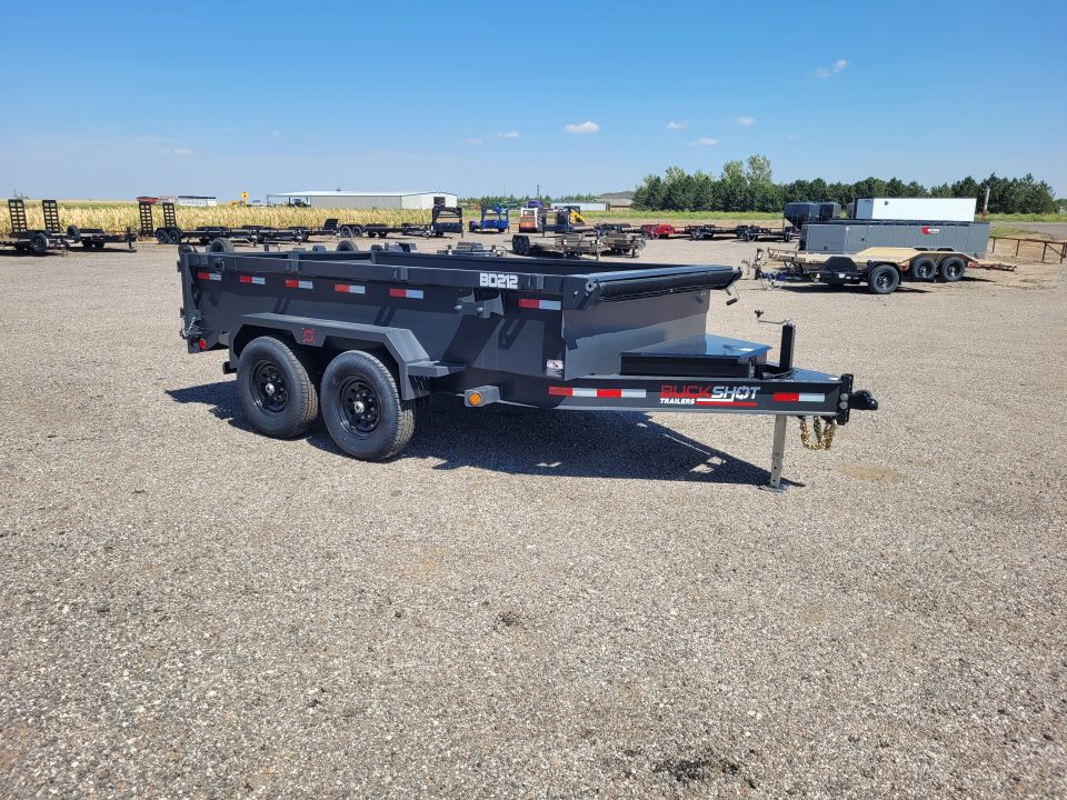 New 2026 Buckshot 83"x12' BD Dump Trailer W/2' Sides