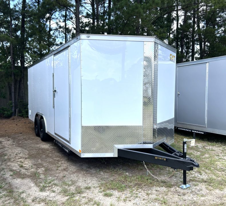New 2026 Covered Wagon 8.5x20 Cargo / Enclosed Trailer, with #5200 Axles , .080 Polycore & 84" Int Height