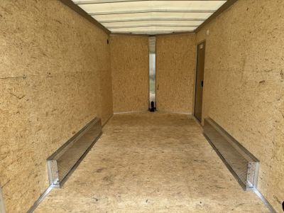 New 2027 E-Z Hauler EZEC7.5X14 XLT-P Cargo / Enclosed Trailer 71 SERIES 7 FOOT 1 INCH INTERIOR HEIGHT .080 POLY SIDES, TRANSLUCENT ROOF, REAR CANOPY, FREE ALUMINUM WHEEL UPGRADE,