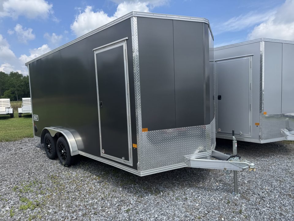 New 2027 E-Z Hauler EZEC7.5X14 XLT-P Cargo / Enclosed Trailer 71 SERIES 7 FOOT 1 INCH INTERIOR HEIGHT .080 POLY SIDES TRANSLUCENT ROOF REAR CANOPY FREE ALUMINUM WHEEL UPGRADE