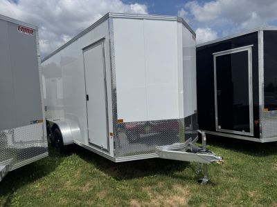 New 2027 E-Z Hauler EZEC7X16 XLT-BDP Cargo / Enclosed Trailer 71 SERIES 7 FOOT 1 INCH INTERIOR HEIGHT .080 POLY SIDES FREE ALUMINUM WHEEL UPGRADE REAR DOUBLE DOORS