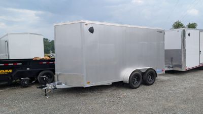 New 2027 Legend 7x14 + 2' V Thunder Aluminum Enclosed Cargo Trailer w/ Barn Doors