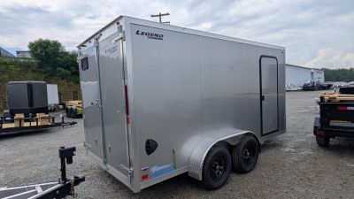 New 2027 Legend 7x14 + 2' V Thunder Aluminum Enclosed Cargo Trailer w/ Barn Doors