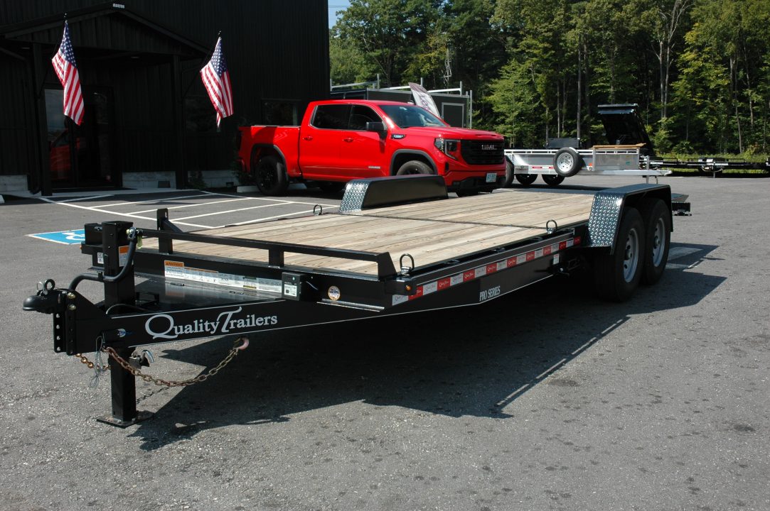 New NEW 2027 Quality 7x22 Gravity Tilt Equipment Trailer | 15,000 GVW | 16+6 Deck