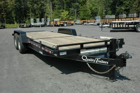 New NEW 2027 Quality 7x22 Gravity Tilt Equipment Trailer | 15,000 GVW | 16+6 Deck