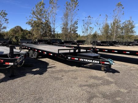 New 2027 PJ Trailers 102 IN X 20 FT DECKOVER EQUIPMENT TRAILER WITH MONSTER RAMPS 14K GVWR