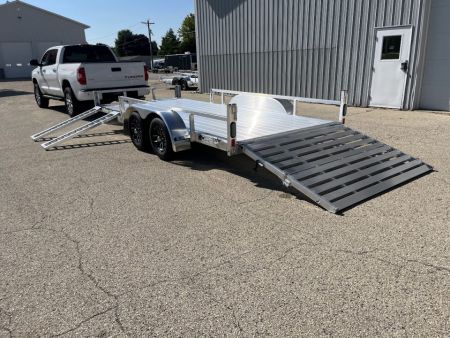 New 2027 Black Rhino Aluminum 81 x16' LST716A w/ Side Load Ramps & Bifold Gate (ATV / UTV / Side by Side) Utility Trailer