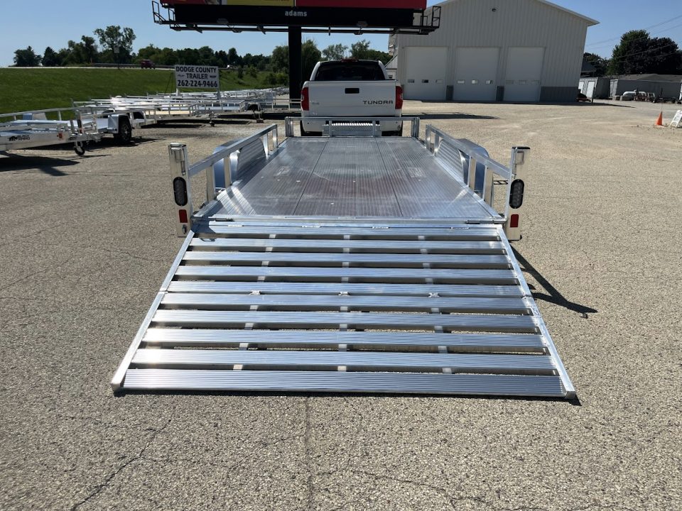 New 2027 Black Rhino Aluminum 81"x18' LST718A w/ Side Load Ramps, Toolbox & Bifold Gate (ATV / UTV / Side by Side) Utility Trailer
