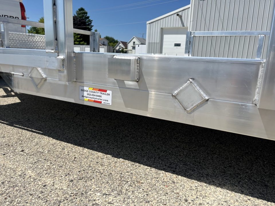 New 2027 Black Rhino Aluminum 81"x18' LST718A w/ Side Load Ramps, Toolbox & Bifold Gate (ATV / UTV / Side by Side) Utility Trailer