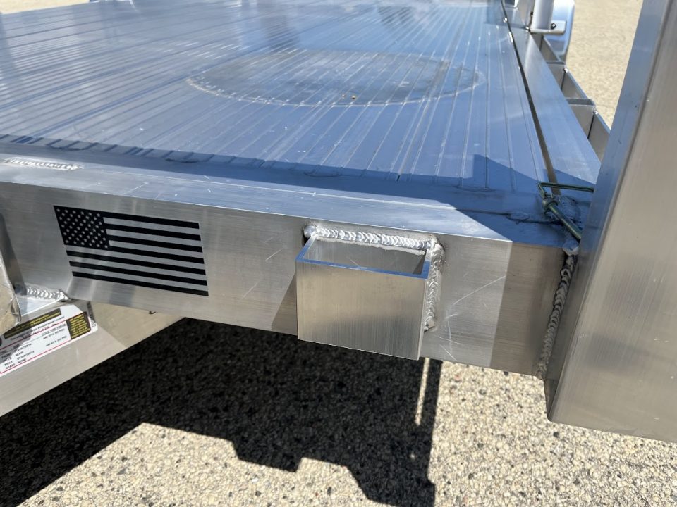 New 2027 Black Rhino Aluminum 81"x18' LST718A w/ Side Load Ramps, Toolbox & Bifold Gate (ATV / UTV / Side by Side) Utility Trailer