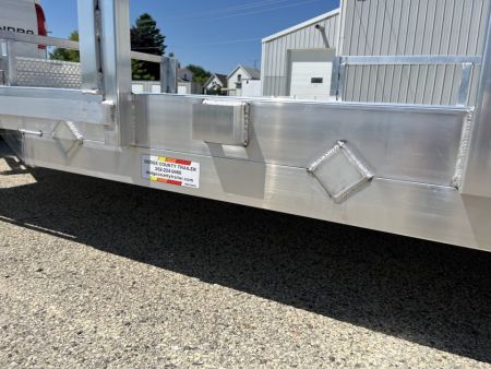 New 2027 Black Rhino Aluminum 81"x18' LST718A w/ Side Load Ramps, Toolbox & Bifold Gate (ATV / UTV / Side by Side) Utility Trailer
